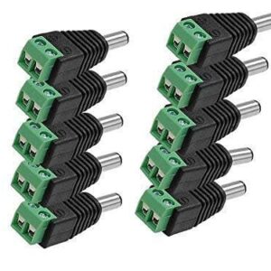 DC Pin Connector 5.5mm x 2.1mm with Screw Terminal Pack of 10